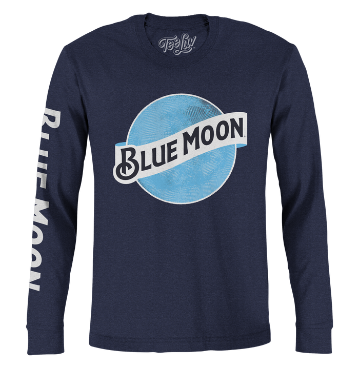 Blue Moon Long Sleeve T-Shirt - Navy by Tee Luv