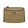 Burberry Nova Check Canvas Clutch Bag Green #3650