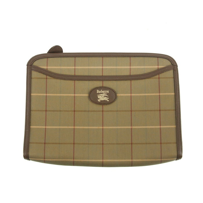 Burberry Nova Check Canvas Clutch Bag Green #3650 by Bolt Boutique