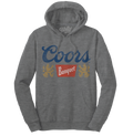Coors Banquet Logo Hooded Sweatshirt - Oxford Gray by Tee Luv