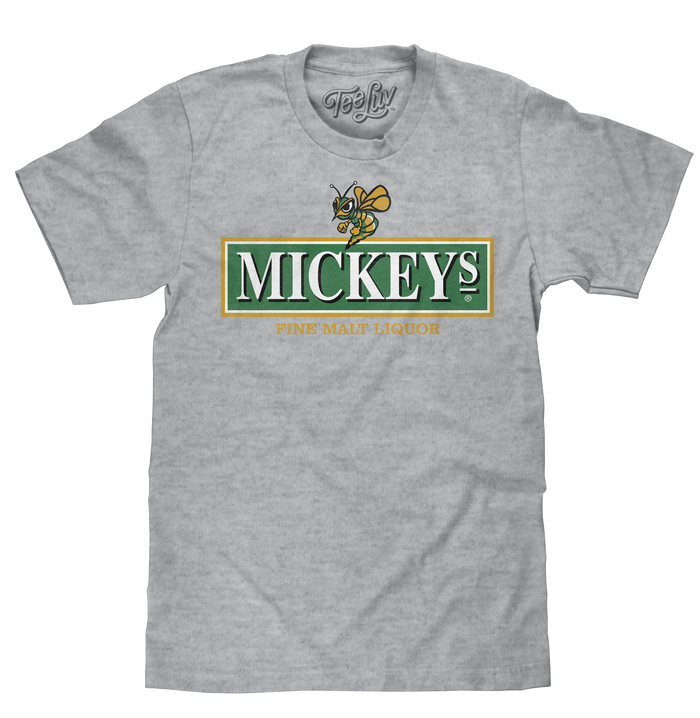 Mickey's Malt Liquor Beer T-Shirt - Athletic Heather Gray by Tee Luv