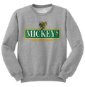 Mickey's Fine Malt Liquor Beer Logo Crewneck Sweatshirt - Athletic Heather Gray by Tee Luv