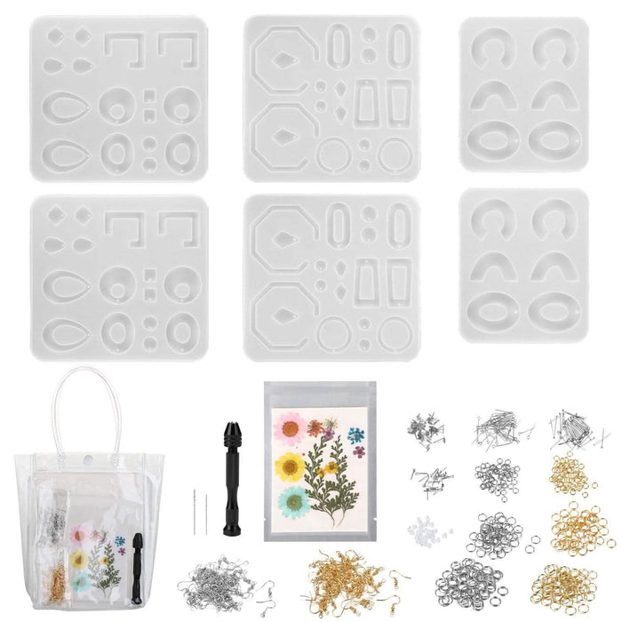 366-Pieces: Jewelry Making Silicone Earring Necklace Pendant Resin Casting Molds by DailySale