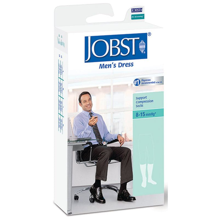 Jobst Men's Dress Knee High 8-15 Closed Toe Socks, Khaki, Medium by Pasteur Pharmacy