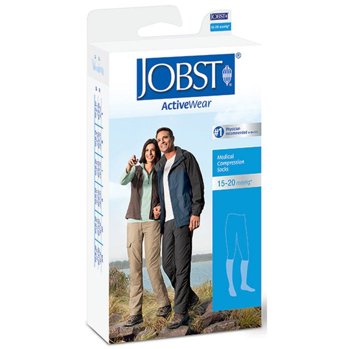Jobst Unisex ActiveWear Knee High Socks - 15-20 mmHg Black Medium by Pasteur Pharmacy