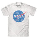 Distressed NASA Logo T-Shirt - White by Tee Luv