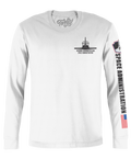 NASA Shuttle Long Sleeve T-Shirt - White by Tee Luv