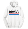 NASA Worm Logo Hooded Sweatshirt - White