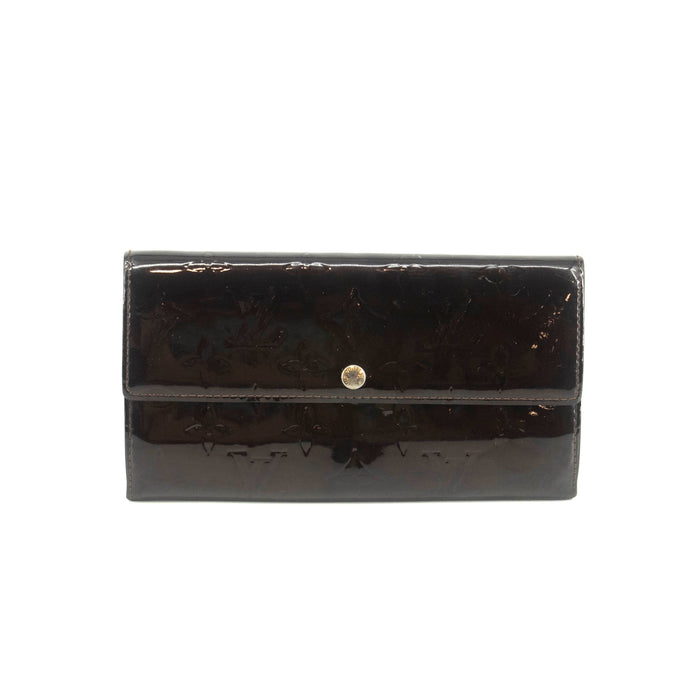 Louis Vuitton Vernis Patent Leather Purple Sarah Long Wallet #3693 by Bolt Boutique