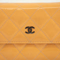 Chanel CC Cocomark Patent Orange Long Wallet #3694 by Bolt Boutique