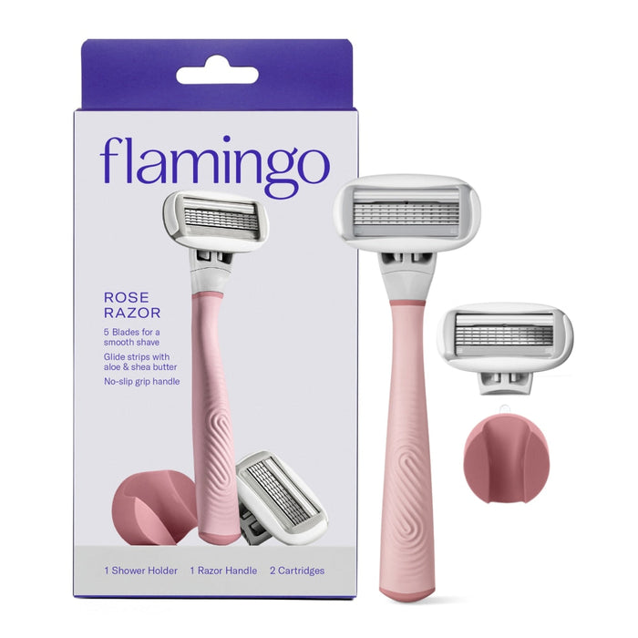 Flamingo Rose Razor + 2 Cartridges by Pasteur Pharmacy