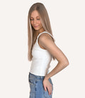 Fluttery Crochet Sleeve Tank Top - Off White by Boutique 23