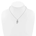 Black and White CZ Snake Necklace by Fine Color Jewels