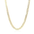 3.6 mm 14k Two Tone Gold Pave Curb Chain by Bids.com