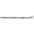 3.79 Ct Round Multicolor Multi-Gemstone Prong Sterling Silver Tennis Bracelet by Fine Color Jewels
