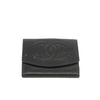 Chanel Black Lambskin Coco Mark Compact Wallet #3701