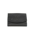 Chanel Black Lambskin Coco Mark Compact Wallet #3701 by Bolt Boutique