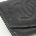 Chanel Black Lambskin Coco Mark Compact Wallet #3701 by Bolt Boutique