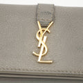 Saint Laurent YSL Grey Leather Trifold Compact Wallet #3703 by Bolt Boutique