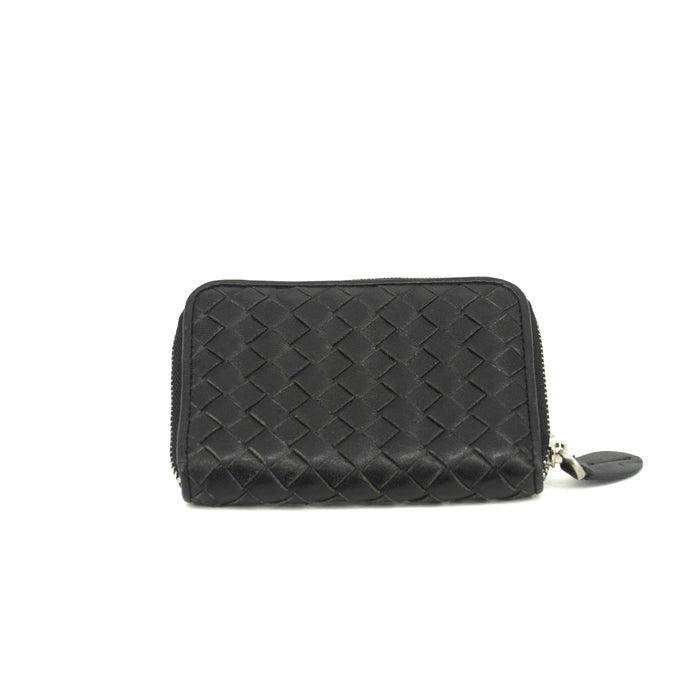 Bottega Veneta Intrecciato Black Zip Coin Pouch #3708 by Bolt Boutique