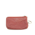 Chanel Camellia Lambskin Red Zip Pouch #3711 by Bolt Boutique