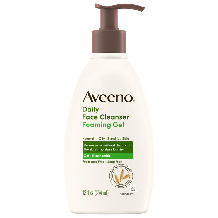 Aveeno Daily Moisturizing Foaming Gel Normal - Oily Sensitive Skin 12 Oz by Pasteur Pharmacy