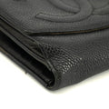 Chanel Caviar Skin Black Compact Bifold Wallet #3714 by Bolt Boutique