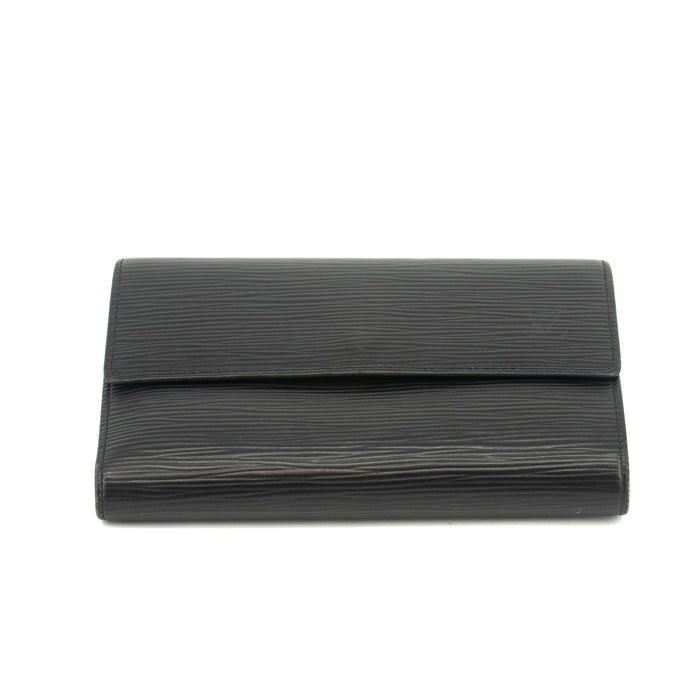 Louis Vuitton Black Epi Leather Ludlow Trifold Wallet #3716 by Bolt Boutique