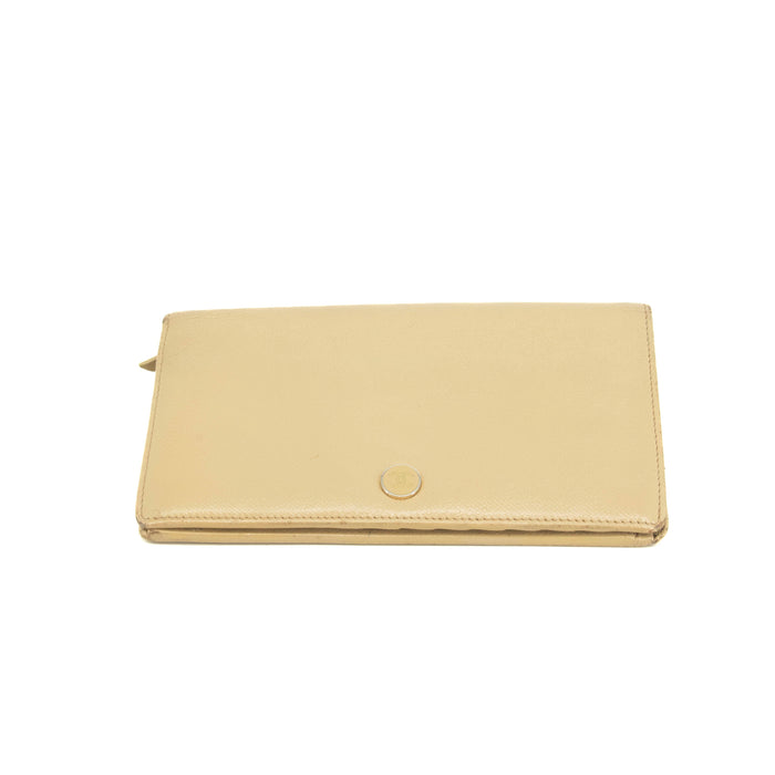 Chanel Beige Leather Long Bifold Wallet #3719 by Bolt Boutique