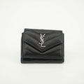 Yves Saint Laurent Black Leather Compact Wallet #3722 by Bolt Boutique