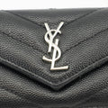Yves Saint Laurent Black Leather Compact Wallet #3722 by Bolt Boutique