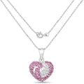 2.65 Carat Genuine Ruby and White Sapphire .925 Sterling Silver Pendant by Bids.com