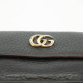 Gucci Black Leather Compact Wallet Red Trim #3723 by Bolt Boutique
