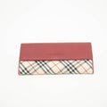 Burberry Tartan Check Red Leather Long Wallet #3724 by Bolt Boutique