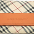 Burberry Tartan Check Orange Leather Wallet #3725 by Bolt Boutique