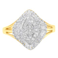 10K Yellow Gold Diamond Cocktail Ring (1/2 Cttw, J-K Color, I2-I3 Clarity) - Size 6-1/2 by Bids.com