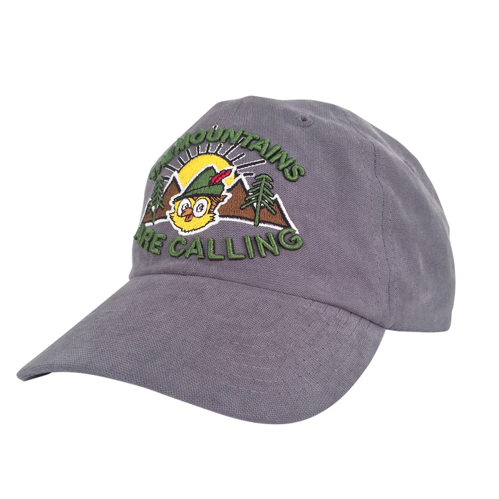 Woodsy Owl The Mountains are Calling Hat - Grey by Tee Luv