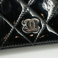 Chanel Patent Leather Black Matelasse Quilted Long Bifold Wallet #3735 by Bolt Boutique