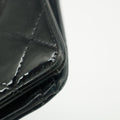 Chanel Patent Leather Black Matelasse Quilted Long Bifold Wallet #3735 by Bolt Boutique