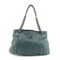 Chanel Blue Lambskin Quilted Gunmetal Chain Shoulder Bag #3741 by Bolt Boutique