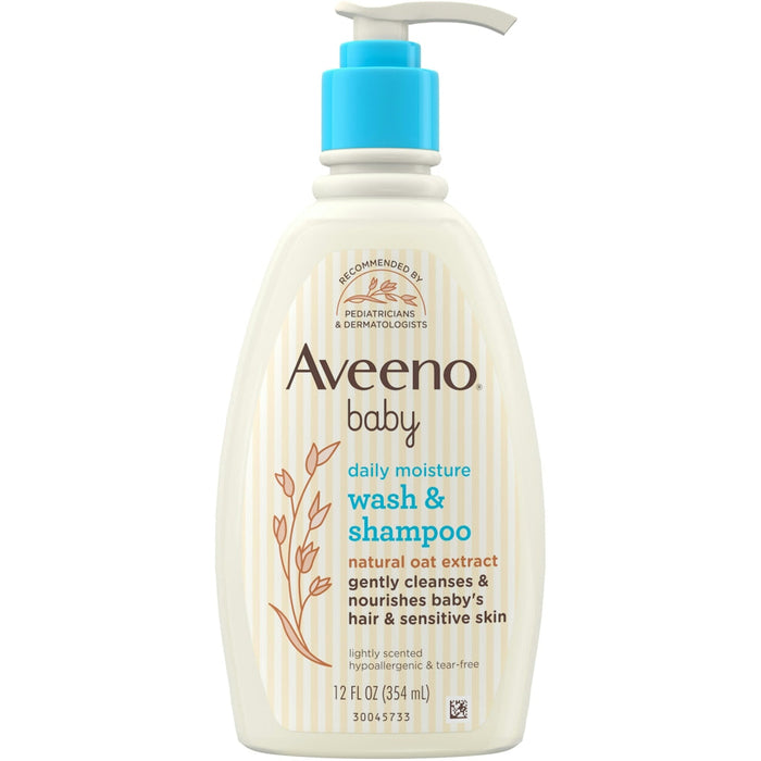 Aveeno Baby Wash And Shampoo, Lightly Scented 12 Oz by Pasteur Pharmacy
