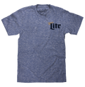 Miller Lite Milwaukee Wisconsin T-Shirt - Royal Snow Heather by Tee Luv