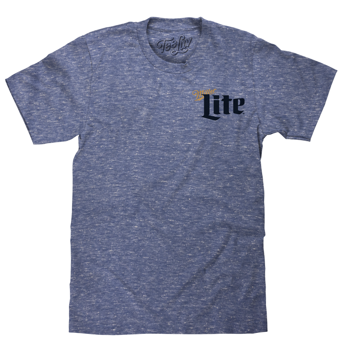 Miller Lite Milwaukee Wisconsin T-Shirt - Royal Snow Heather by Tee Luv