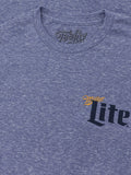 Miller Lite Milwaukee Wisconsin T-Shirt - Royal Snow Heather by Tee Luv
