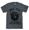 Smokey Bear Only You Can Prevent Wildfires T-Shirt - Indigo