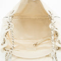 Chanel East West 2.55 Mademoiselle Flap White Accordian Shoulder Bag #3764 by Bolt Boutique