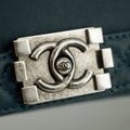 Chanel Boy Navy Lambskin Matelasse Reverso Shoulder Bag #3766 by Bolt Boutique