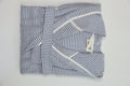 Cotton Navy Blue & White Bathrobe by NoaPure.com
