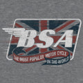 BSA Motorcycles Union Jack T-Shirt - Gray by Tee Luv