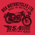 BSA Spitfire T-Shirt - Red by Tee Luv